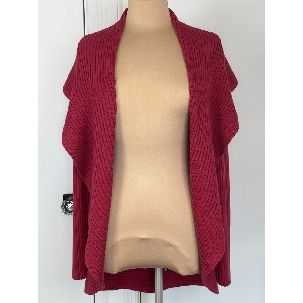 Parkhurst Women’s Long Sleeve Red Open Front Cardigan Large